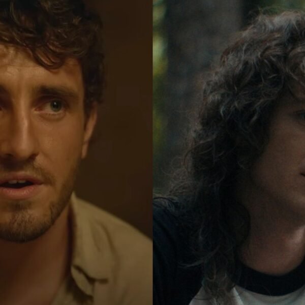 Paul Mescal as he appears in Foe, and Joseph Quinn as he appears on Stranger Things
