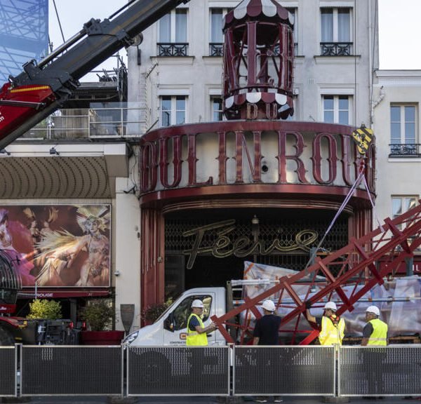Paris's Moulin Rouge gets new sails just in time for Olympic torch relay