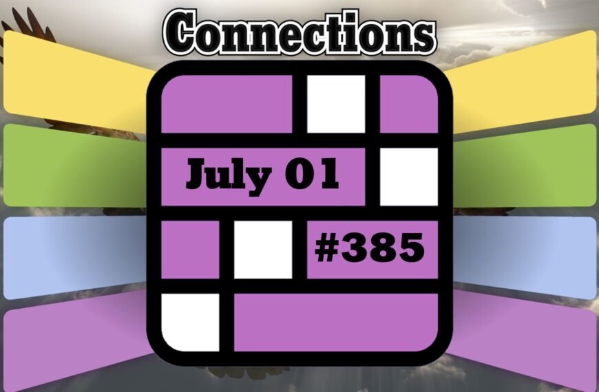 Today’s Connections Hints & Answers For July 1, 2024 (Puzzle #385)