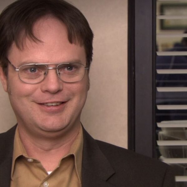 Dwight smiling in The Office