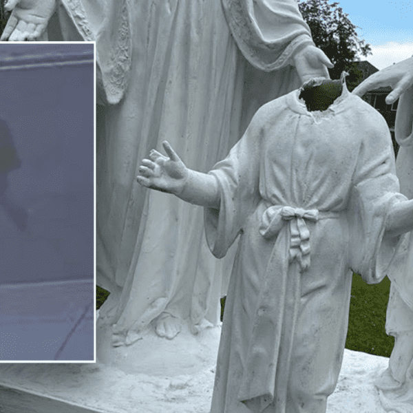 New York City suspect destroys Jesus statue in early morning rampage: video
