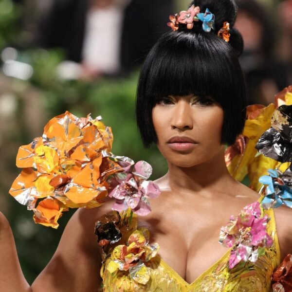 Nicki Minaj at the Met Gala in New York in May. Pic: Reuters